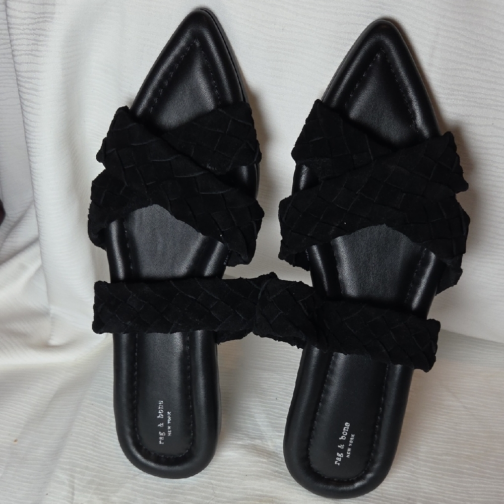 rag & bone Black Suede Women's Slip-On Shoes Sz 40 (Nw Ntg).